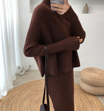 Load image into Gallery viewer, Knitting Female Sweater Suit For Women Two Piece Set Knitted Pullover  Elegant Knitting Clothing Suit