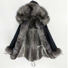 Load image into Gallery viewer, OFTBUY 2019 Long Parka Real Fur Coat Winter Jacket Women Natural Fox Fur Collar Hood Cuffs Rabbit Lliner Thick Warm Outerwear