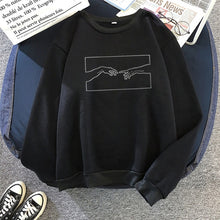 Load image into Gallery viewer, Winter Skuggnas Creation Hands Line Art Sweatshirts Hoodie Kawaii Pullover Jumper Outfits Tumblr Gothic Aesthetic Harajuku Tops